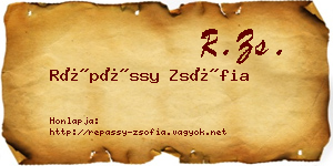 Répássy Zsófia névjegykártya