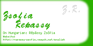zsofia repassy business card