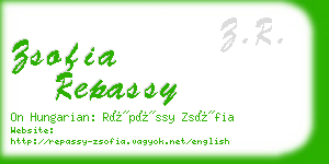 zsofia repassy business card